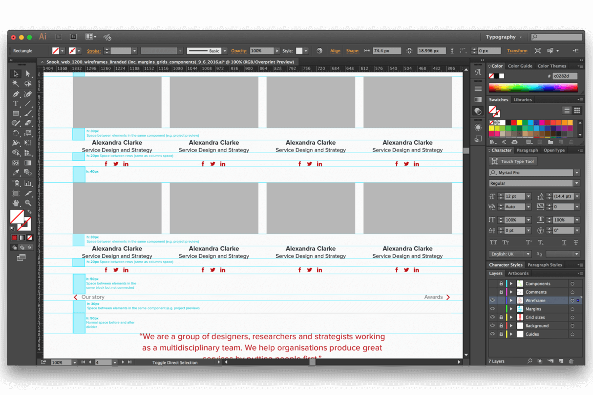 Designing mockups on Illustrator